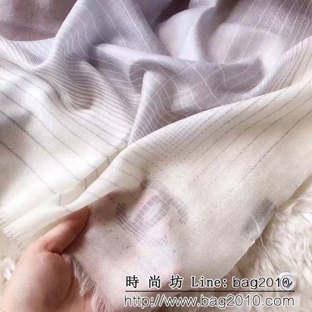 CHANEL香奈兒 2018專櫃最新款 羊絨長圍巾 LLWJ6693